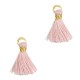 Mini Quaste Ibiza Style 1cm Gold-vintage pink